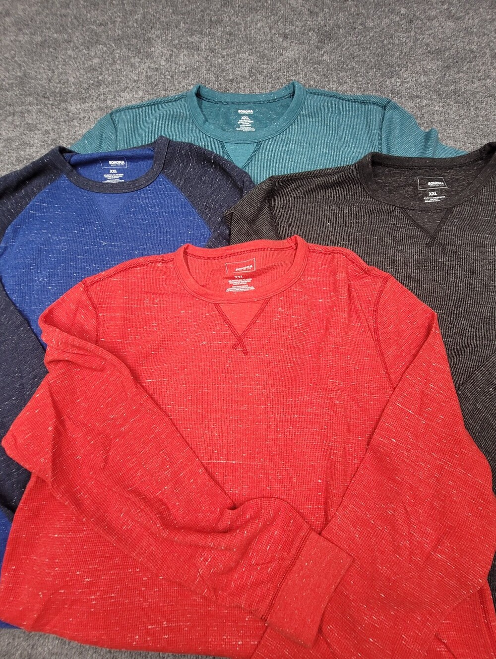 Sonoma Mens Ribbed Thermal Top Long Sleeve Size XXL Lot Of 4